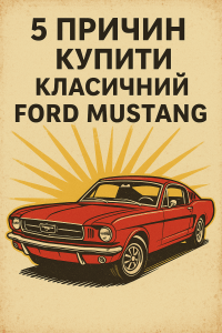 5 причин купити класичний Ford Mustang: легенда, яка ніколи не старіє